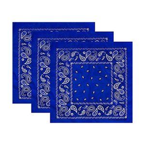 Hibaly 100% Cotton Classic Unisex Bandanas 3-Pack